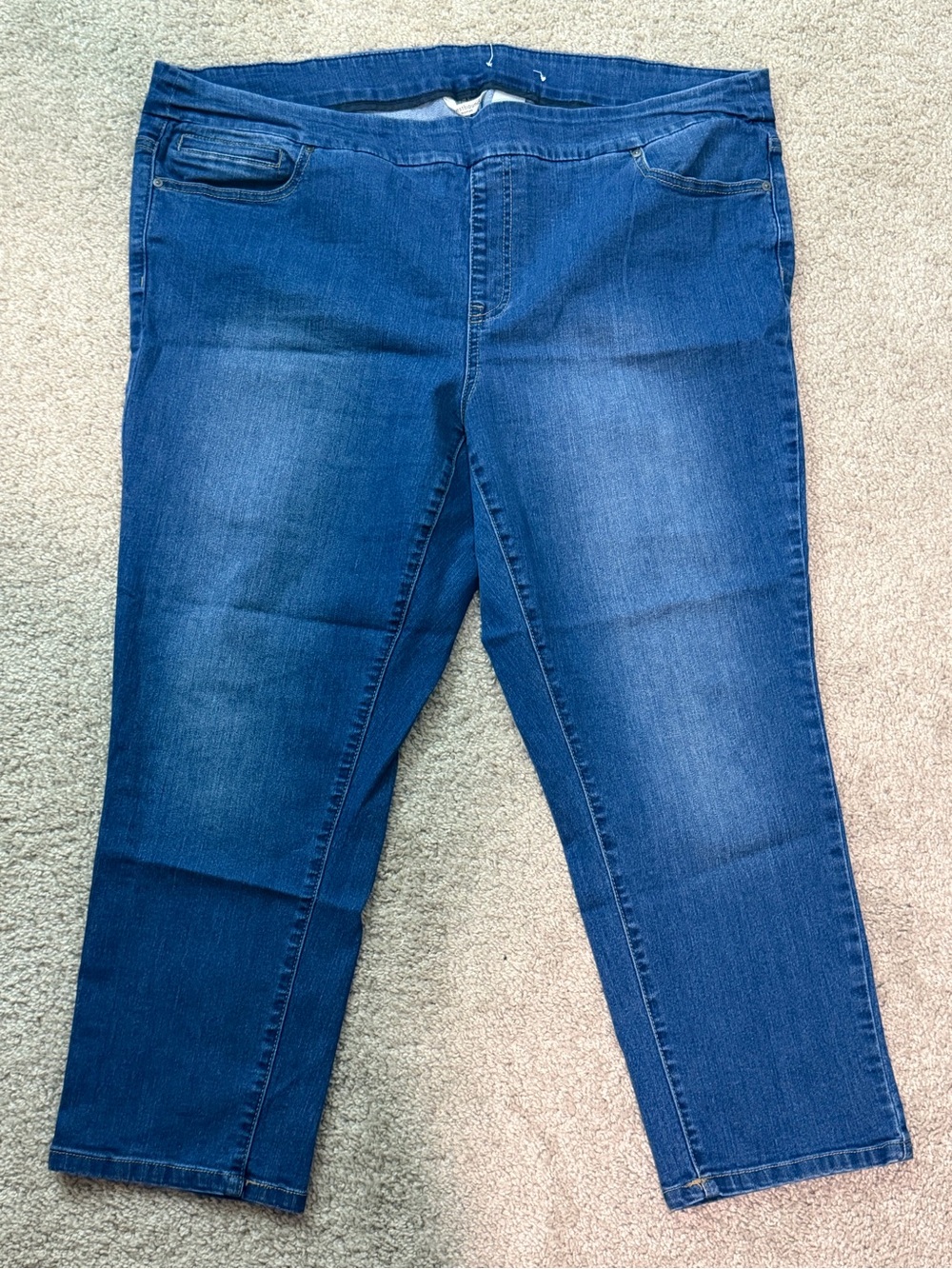 Westbound Dark Blue Ankle Jeans with Subtle Fade